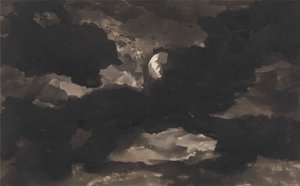 Study of a Clouded Moonlit Sky by George Romney