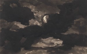 Study of a Clouded Moonlit Sky by George Romney