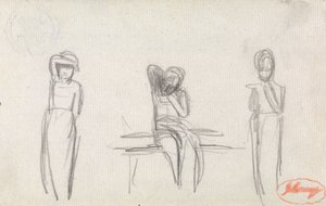 Three Studies of a Young Girl by George Romney