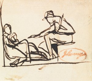 Two Seated Figures