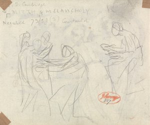 Two Sketches for Canidia and the Youth by George Romney
