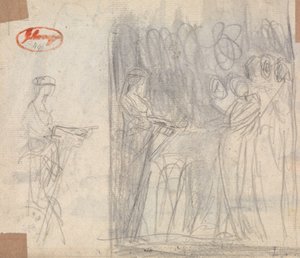 Two Studies for The Initiation of a Rustic Nymph by George Romney