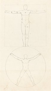 Circle and Square of the Human Figure by George Scharf after John Flaxman