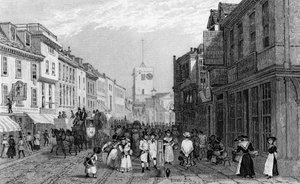 Market Day in Dartford, Kent, engraved by Henry Adlard
