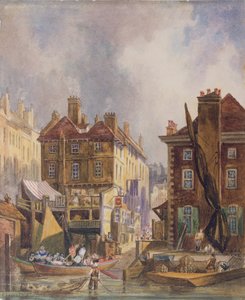 Old Hungerford Market from the river, London