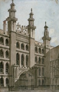 South-west view of the Guildhall front, City of London, 1810