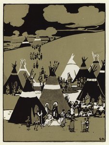 In the Evening They Came to a Camp by George Sheringham