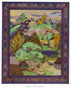 The Duenna by Sheridan: Design for Act-Drop by George Sheringham