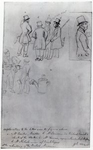 Builders and Surveyors at the Rebuilding of the British Museum, 1844 by George Snr Scharf