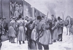 Departure of Russian Troops for the Far East by George Soper