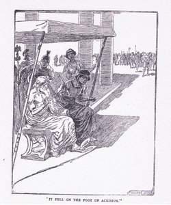 It fell on the foot of Acrisius, from The Heroes published by George Allen and Unwin 1929 by George Soper