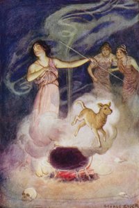 Jason and the Argonauts: "She whispered her magic spells over him, and he leapt out again a young lamb" by George Soper