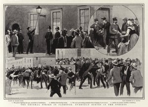The General Strike in Florence, Everyday Scenes in the Streets by George Soper