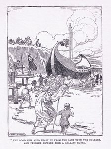 The good ship Argo leapt up from the sand upon rollers and plunged forward like a gallant horse, from The Heroes published by George Allen and Unwin 1929
