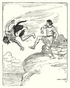 He kicked him over the cliff into the sea by George Soper