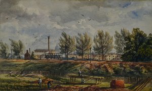 Cutting Great Northern Rail at Kings Cross, a Sketch from Nature