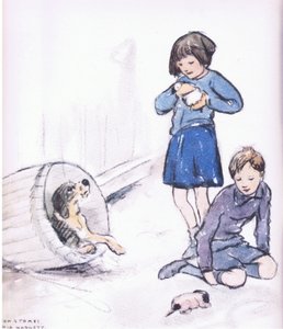 Vicky and Bill were tremendously excited, from Mudlarks published by Collins by George Vernon Stokes