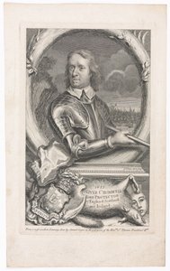 1653 Oliver Cromwell Lord Protector of England, Scotland and Ireland by George Vertue