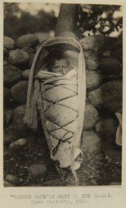 Washoe Babe at Rest in Its Cradle. Reno Vicinity by George W. Ingalls