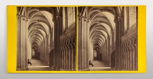 Peterborough Cathedral - South Aisle of the Nave by George Washington Wilson