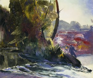 Fisherman and Stream by George Wesley Bellows