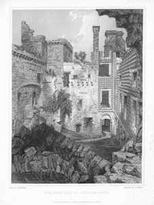 The Courtyard of Crichton Castle, c1847
