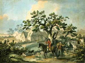 Partridge Shooting, etched by Thomas Rowlandson by George after Morland