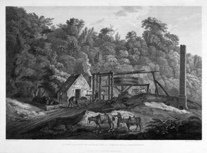 A View of the Mouth of a Coal Pit near Broseley in Shropshire, engraved by Francis Chesham 1788