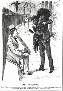 A chimney sweep and his brushes