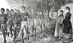 A health and fitness session by George du Maurier
