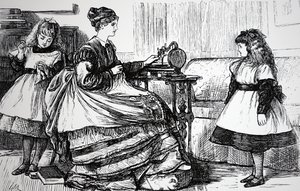 Sewing Machine in a Middle Class Home by George du Maurier