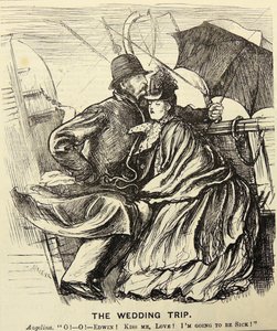 The Wedding Trip: Honeymoon couple suffering from seasickness while crossing the English Channel
