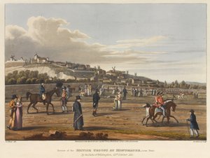 Review of the British troops at Montmartre, near Paris, by the Duke of Wellington, 21st October 1815, engraved by M. Dubourg
