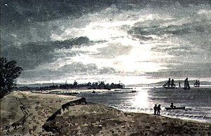 View of the River Adur with New Shoreham in the Distance by George the Younger Barret