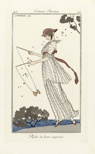 Robe de Linon Imprimé, from Costumes Parisien, pub.1913