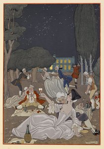 On the Grass by Georges Barbier