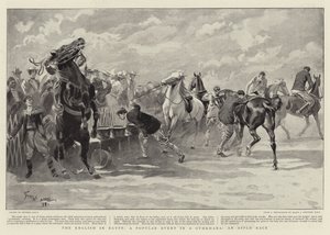 The English in Egypt, a Popular Event in a Gymkhana, an Apple Race by Georges Bertin Scott
