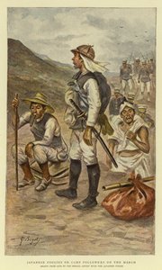 Japanese Coolies or Camp Followers on the March by Georges Ferdinand Bigot