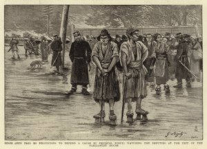 Soshi (Men paid by Politicians to defend a cause by Physical Force) watching the Deputies at the exit of the Parliament House by Georges Ferdinand Bigot