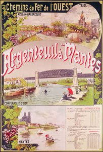 Poster advertising the Western Railway line from Argenteuil to Mantes by Georges Fraipont