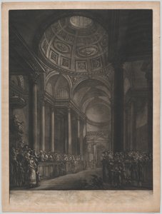 A View of the Inside of St. Stephens Walbrook, Done from the Drawing in his Majesty