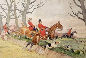Hunting - Drawing by Georges La Roque, circa 1900 by Georges La Roque