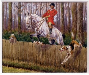 Hunting (drawing by Georges La Roque, c. 1900) by Georges La Roque
