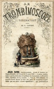 Jules Favre (1809-1880) illustration from "Le Trombinoscope", a satirical political periodical by Leon-Charles Bienvenu, known as Touchatout monography N. 1, Paris