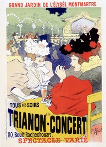 Trianon concert, daily show in the grand garden of the Elysee Montmartre in Paris. Poster by Georges Meunier