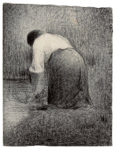 Kneeling Woman by Georges Pierre Seurat
