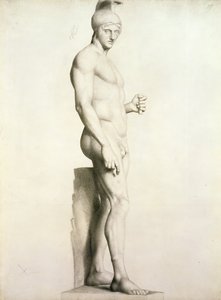 Profile of a Sculpture of a Warrior with a Helmet by Georges Pierre Seurat