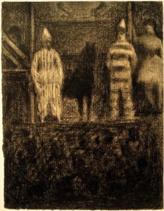 Clowns and Pony (A Parade) by Georges Seurat