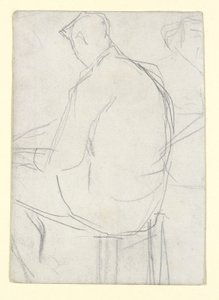 Man Seated on a Stool by Georges Seurat