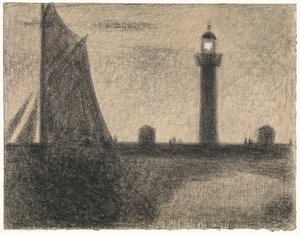 The Lighthouse at Honfleur by Georges Seurat